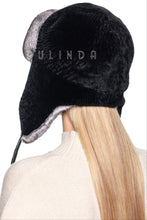 Load image into Gallery viewer, Chinchilla Rex Rabbit Fur Shearling Mouton Sheepskin Trapper Hat UshankaThick Winter Chinchilla Rabbit Aviator Hat Warm Ear Flap