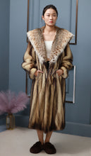 Load image into Gallery viewer, 2024 New German Sable Fur Women's Fur Coat Long Bobcat Fur Collar