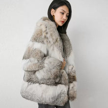 Load image into Gallery viewer, 2024 new style than sable blue mink exquisite fur long hair elegant suit collar short plus cat younger