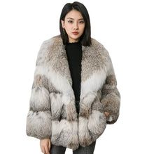 Load image into Gallery viewer, 2024 new style than sable blue mink exquisite fur long hair elegant suit collar short plus cat younger