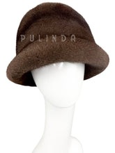 Load image into Gallery viewer, Saga Brown Mink Fur Bucket Hat for Womens Manufacturer Direct Sale Winter Solid Color Hat Fluffy Bucket Hat Womens Mink Fur Hat