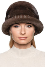 Load image into Gallery viewer, Saga Brown Mink Fur Bucket Hat for Womens Manufacturer Direct Sale Winter Solid Color Hat Fluffy Bucket Hat Womens Mink Fur Hat