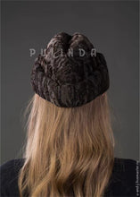Load image into Gallery viewer, Womens Brown Persian Lamb Swakara Karakul Astrakhan Cossack Hat Cap Customized logo Karakul Hat for Sale Fur Hat for Sale