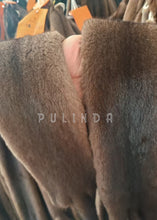Load image into Gallery viewer, Mink Fur Scarf Full Skin Medium Brown Men's Coffee Mink Fur Scarf Full Pelt Elegant Thick Warm Fuzzy Winter Wear