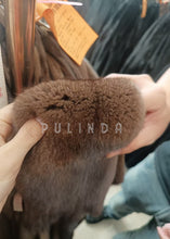 Load image into Gallery viewer, Mink Fur Scarf Full Skin Medium Brown Men's Coffee Mink Fur Scarf Full Pelt Elegant Thick Warm Fuzzy Winter Wear