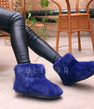 Load image into Gallery viewer, European Style Winter New Rabbit Fur Boot Thick-Soled Short Snow Furry Rabbit Fur Boot Women's Fur Boot Warm Fur Shoes