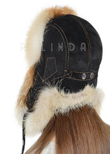 Load image into Gallery viewer, Trapper Warm Fox Fur Ushanka Russian Trooper Hat Winter Ski Cap Women aviator Red fox Fur Hat Natural Color
