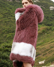 Load image into Gallery viewer, 3/4 Length Hooded Fox Fur Coat