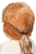Load image into Gallery viewer, Natural Color Full Pelt Red fox Fur Trapper Hat Winter Golden fox Fur Fuzzy Russian Aviator Hat Women's Super Warm Ushanka