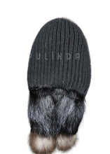 Load image into Gallery viewer, Silver fox Pom Pom Hat Super Fluffy Fashion Waterproof Hunting Russian Warm Earflap Trapper Winter Fur Hat fox Ushanka
