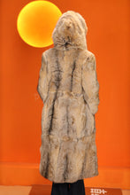 Load image into Gallery viewer, Full length natural coyote fur hooded coat