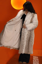 Load image into Gallery viewer, Full length natural lynx fur coat with shawl collar