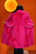 Load image into Gallery viewer, Full length natural Saga fox fur coat with shawl collar