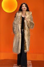 Load image into Gallery viewer, Full length natural coyote fur hooded coat