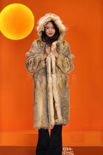 Load image into Gallery viewer, Full length natural coyote fur hooded coat