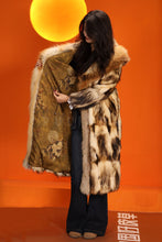 Load image into Gallery viewer, Penny lane in women's full length natural fitch fur coat with fox shawl collar