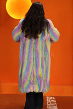 Load image into Gallery viewer, Full length natural Saga fox fur coat with stand collar