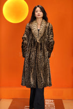 Load image into Gallery viewer, Full length natural cat fur coat with shawl collar