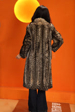 Load image into Gallery viewer, Full length natural cat fur coat with shawl collar