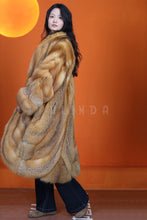 Load image into Gallery viewer, Full length natural Saga canadian red fox fur coat