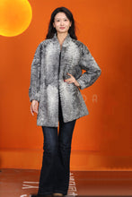 Load image into Gallery viewer, Natural karakul fur coat & jacket with stand collar