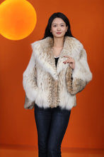 Load image into Gallery viewer, Natural lynx fur coat & jacket with shawl collar