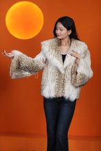 Load image into Gallery viewer, Natural lynx fur coat & jacket with shawl collar