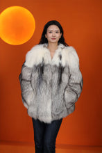 Load image into Gallery viewer, Natural Saga platinum gold fox fur coat & jacket