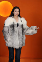 Load image into Gallery viewer, Natural Saga platinum gold fox fur coat & jacket