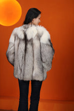Load image into Gallery viewer, Natural Saga platinum gold fox fur coat & jacket