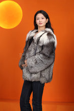 Load image into Gallery viewer, Natrual Saga platinum gold fox fur coat & jacket