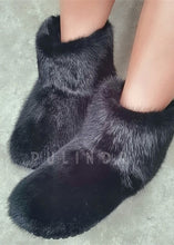 Load image into Gallery viewer, Imported Mink Fur Ankle Boots Warm and Cozy Women's Boots High-end Fur Boot Internet Celebrity Style Boots with Mink Fur