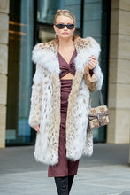 Load image into Gallery viewer, Hooded Bobcat Fur Coat (Natural)