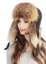 Load image into Gallery viewer, Autumn and Winter 2025 New Ushanka Natural Fox Fur Russian Hat Fox Fur Hat Dome Mongolian Hat