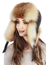 Load image into Gallery viewer, Autumn and Winter 2025 New Ushanka Natural Fox Fur Russian Hat Fox Fur Hat Dome Mongolian Hat