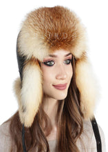 Load image into Gallery viewer, Autumn and Winter 2025 New Ushanka Natural Fox Fur Russian Hat Fox Fur Hat Dome Mongolian Hat