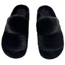 Load image into Gallery viewer, Mink slippers, fur slippers, flat slippers, women's outdoor