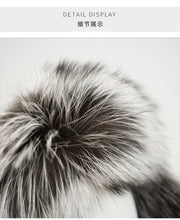 Load image into Gallery viewer, Silver Fox Hat Mink fur hat