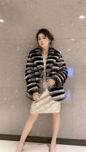 Load image into Gallery viewer, Luxury Women's  Chinchilla Fur Coat Super Soft Outerwear Chinchilla Coat Mink Coat Keep Warm