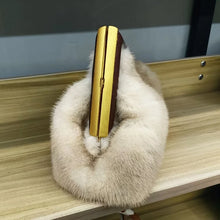 Load image into Gallery viewer, Women's 100% real mink fur hand bag, Mink fur handbang for sale, Sheepskin bag for sale