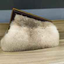 Load image into Gallery viewer, Women's 100% real mink fur hand bag, Mink fur handbang for sale, Sheepskin bag for sale