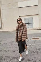 Load image into Gallery viewer, Stone Marten Fur Coat