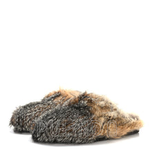 Load image into Gallery viewer, The most popular gray fox fur slippers in 24 years are men's and women's same style real fur slippers