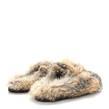 Load image into Gallery viewer, The most popular gray fox fur slippers in 24 years are men's and women's same style real fur slippers