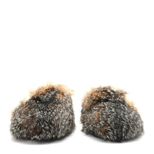 Load image into Gallery viewer, The most popular gray fox fur slippers in 24 years are men's and women's same style real fur slippers