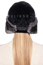 Load image into Gallery viewer, Chinchilla Rex Rabbit Fur Shearling Mouton Sheepskin Trapper Hat UshankaThick Winter Chinchilla Rabbit Aviator Hat Warm Ear Flap