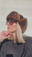 Load image into Gallery viewer, Rex Rabbit Fur Shearling Mouton Sheepskin Trapper Hat Ushanka Aviator Hat Luxury Soft Fluffy Natural Rex Rabbit Fur Hat