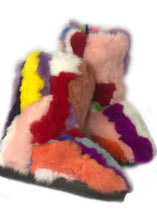 Load image into Gallery viewer, Rex Rabbit Fur Snow Boots Custom Rabbit Fur Mid-Calf Fur Boot Full Fur Covering Rabbit Fur Booties Shipping Color Randomly