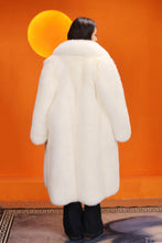 Load image into Gallery viewer, Full length natural Saga arctic fox fur coat with shawl collar