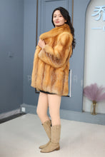 Load image into Gallery viewer, Natural Saga red fox fur coat & jacket